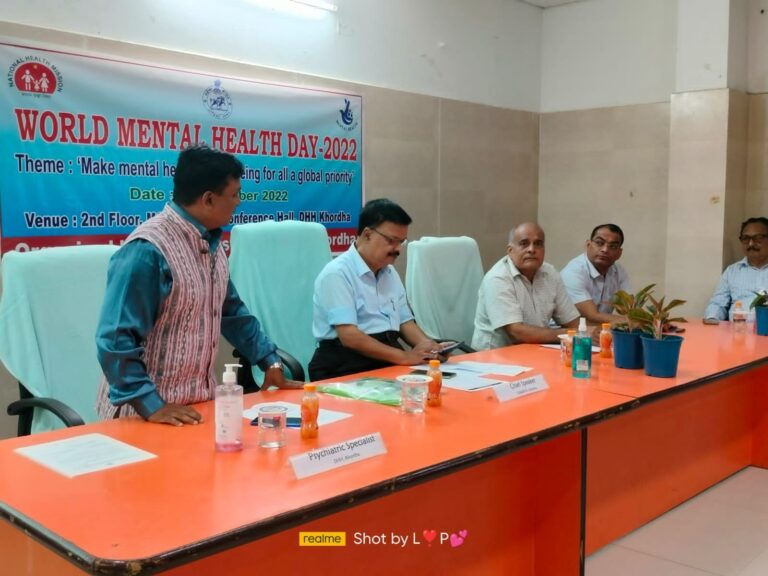 District Level World Mental Health Day Observed in DHH, Khordha